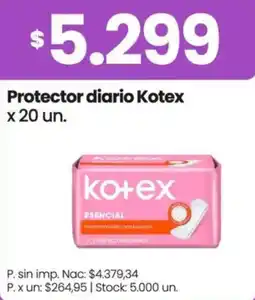 Changomas Kotex protector diario oferta