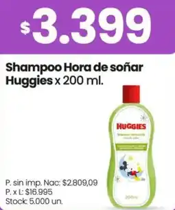 Changomas Huggies shampoo hora de soñar oferta