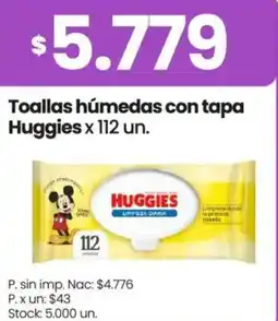 Changomas Huggies toallas húmedas con tapa oferta