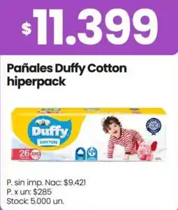 Changomas Duffy cotton pañales hiperpack oferta