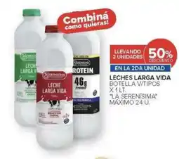 Carrefour La serenisima leches larga vida botella v/tipos oferta