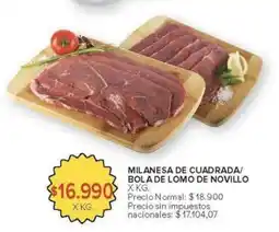 Carrefour Milanesa de cuadrada/ bola de lomo de novillo oferta