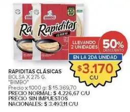 Carrefour Bimbo rapiditas clásicas oferta