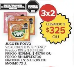 Carrefour Tang jugo en polvo naranja dulce oferta