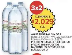 Carrefour Villavicencio agua mineral sin gas botella oferta