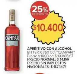 Carrefour Campari aperitivo con alcohol bitter oferta