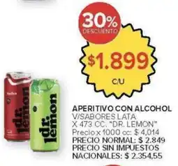 Carrefour Dr. lemon aperitivo con alcohol visabores lata oferta