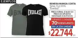 Carrefour Everlast remera manga corta oferta