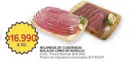 Carrefour Milanesa de cuadrada/ bola de lomo de novillo oferta