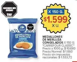 Carrefour Carrefour classic medallones de merluza clasicos congelados oferta
