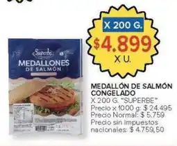 Carrefour Superbe medallón de salmón congelado oferta