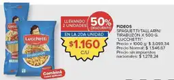 Carrefour Lucchetti fideos spaguetti/tallarín/ tirabuzón oferta