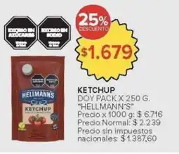 Carrefour Hellmann's ketchup doy pack oferta