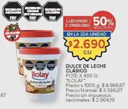 Carrefour Ilolay dulce de leche clásico pote oferta