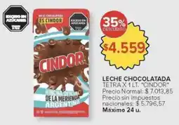 Carrefour Cindor leche chocolatada tetra oferta