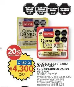 Carrefour Silva mozzarella feteada! queso tybo feteado/queso danbo oferta