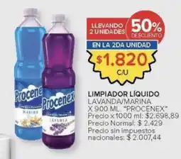 Carrefour Procenex limpiador líquido lavanda/marina oferta