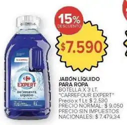 Carrefour Carrefour expert jabón líquido para ropa botella oferta