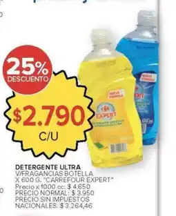 Carrefour Carrefour expert detergente ultra v/fragancias botella oferta