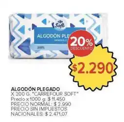 Carrefour Carrefour soft algodón plegado oferta