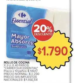 Carrefour Carrefour essential rollo de cocina oferta