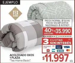 Carrefour Tex home basic acolchado ekos oferta