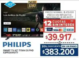 Carrefour Philips smart tv 43" oferta