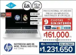 Carrefour Hp notebook amd R5 oferta