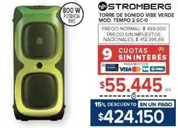 Carrefour Stromberg torre de sonido vibe verde mod. tempo 2 sc-0 oferta