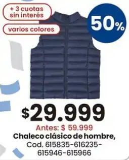 Coto Chaleco clásico de hombre oferta