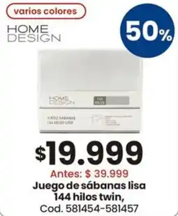 Coto Home design juego de sábanas lisa 144 hilos twin oferta