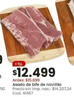 Coto Asado de bife de novillito oferta