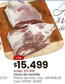 Coto Vacío de novillito oferta