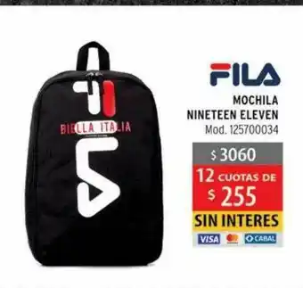 Casa Silvia Fila Mochila Nineteen Eleven oferta