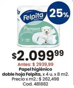 Coto Felpita papel higiénico doble hoja oferta