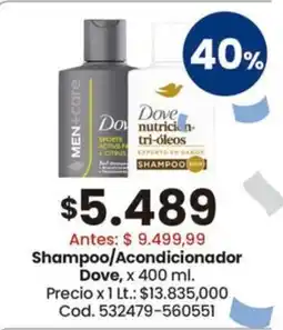 Coto Dove shampoo/acondicionador oferta