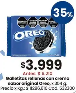 Coto Oreo galletitas rellenas con crema sabor original oferta