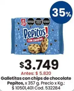 Coto Pepitos galletitas con chips de chocolate oferta