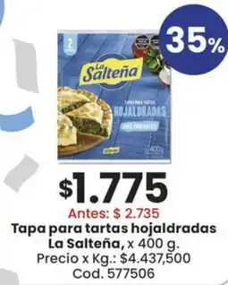 Coto La salteña tapa para tartas hojaldradas oferta
