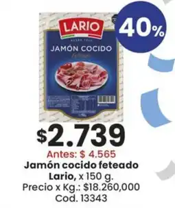 Coto Lario jamón cocido feteado oferta