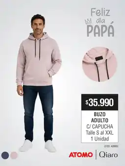 Atomo Conviene Buzo adulto c/ capucha oferta