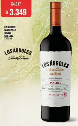 Makro Los árboles chardonnay malbec cab. sauv. oferta