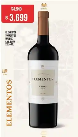 Makro Elementos torrontés malbec cab. sauv. oferta