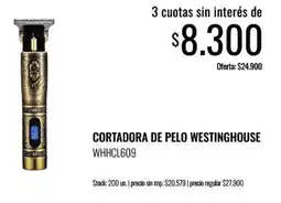 Supermercados Tadicor Cortadora de pelo westinghouse WHHCL609 oferta