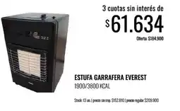 Supermercados Tadicor Estufa garrafera everest oferta