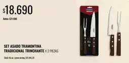 Supermercados Tadicor Set asado tramontina tradicional trinchante oferta