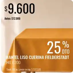 Supermercados Tadicor Mantel liso cuerina fielderstadt oferta