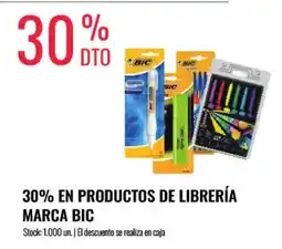 Supermercados Tadicor Bic en productos de librería marca oferta