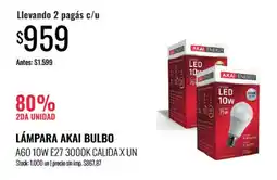 Supermercados Tadicor Lámpara akai bulbo oferta