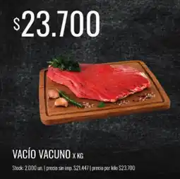Supermercados Tadicor Vacío vacuno oferta